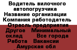 Водитель вилочного автопогрузчика › Название организации ­ Компания-работодатель › Отрасль предприятия ­ Другое › Минимальный оклад ­ 1 - Все города Работа » Вакансии   . Амурская обл.,Мазановский р-н